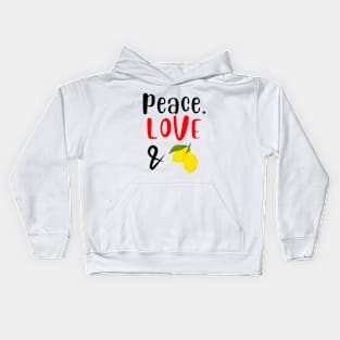 Peace Love and Lemons Kids Hoodie